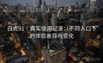白虎91｜真实使用记录：不同入口下的体验差异与变化