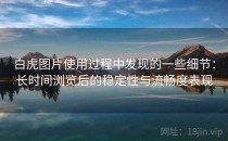白虎图片使用过程中发现的一些细节：长时间浏览后的稳定性与流畅度表现