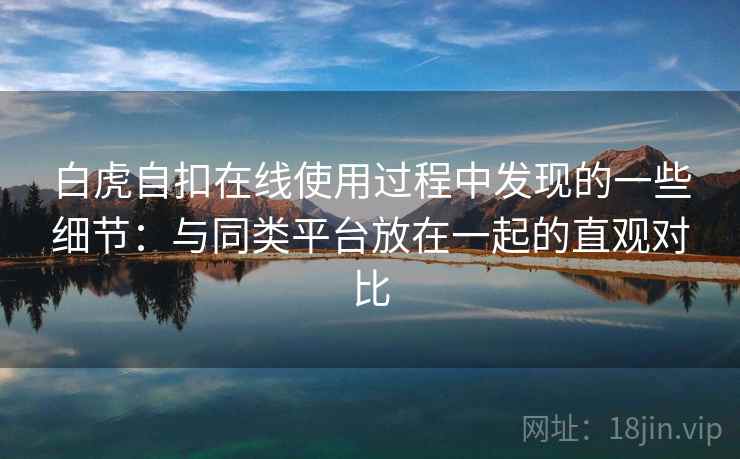 白虎自扣在线使用过程中发现的一些细节：与同类平台放在一起的直观对比  第2张