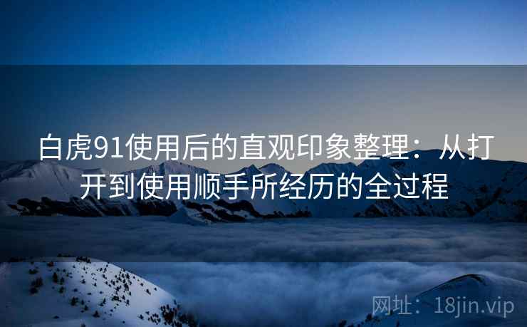 白虎91使用后的直观印象整理：从打开到使用顺手所经历的全过程  第2张