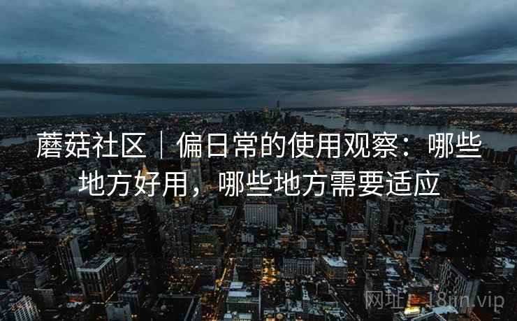 蘑菇社区｜偏日常的使用观察：哪些地方好用，哪些地方需要适应  第2张