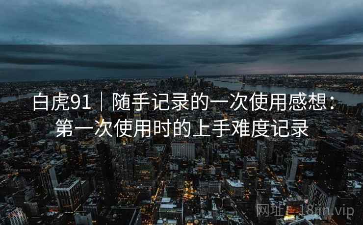 白虎91|随手记录的一次使用感想:第一次使用时的上手难度记录 第2张 白虎91|随手记录的一次使用感想:第一次使用时的上手难度记录 第2张