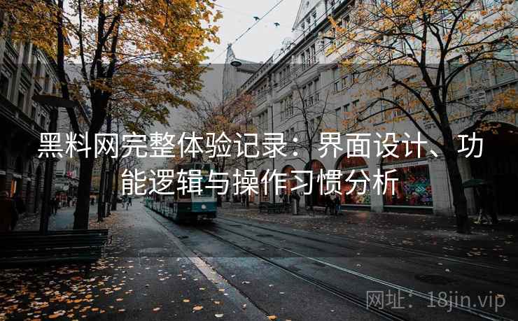 黑料网完整体验记录:界面设计、功能逻辑与操作习惯分析 第2张 黑料网完整体验记录:界面设计、功能逻辑与操作习惯分析 第2张